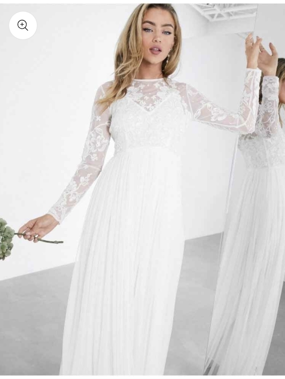 ASOS Ayla Embroidered Bodice Maxi Wedding Dress